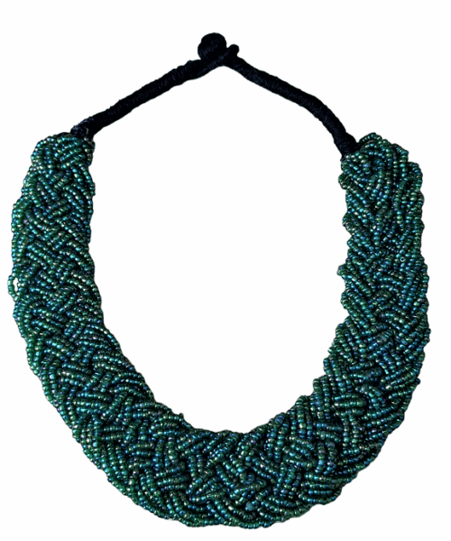 Collier ras de cou torsade de perles