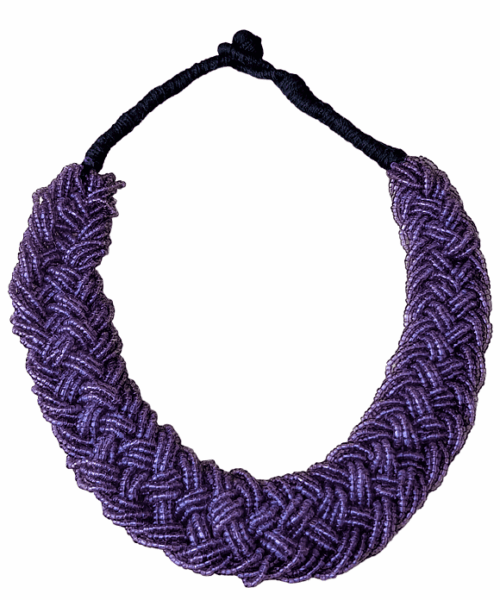 Collier ras de cou torsade de perles