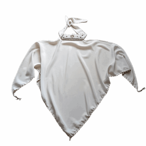 Haut Perlé Dos Nu Vintage