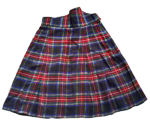 Jupe Tartan En Laine Vintage