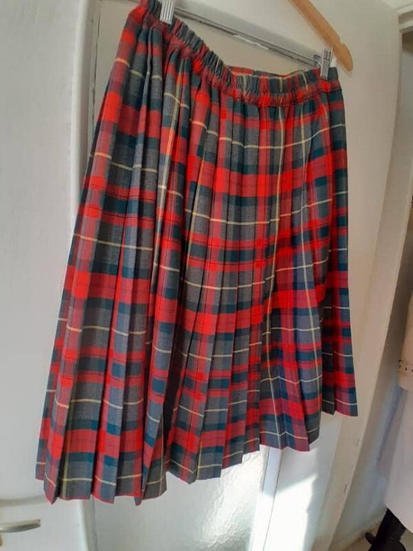 Jupe Midi Kilt plissée Tartan Vintage – Image 6