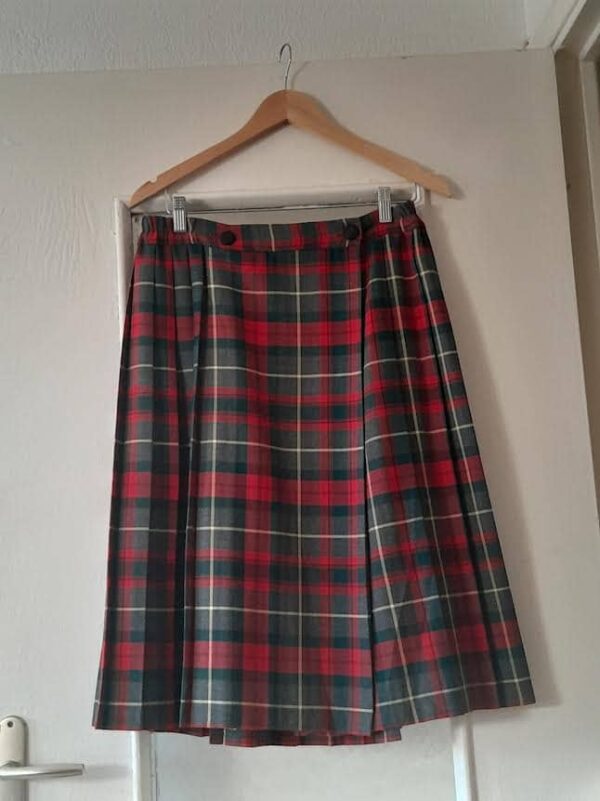 Jupe Midi Kilt plissée Tartan Vintage – Image 8