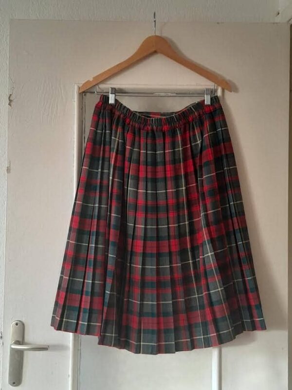 Jupe Midi Kilt plissée Tartan Vintage – Image 9