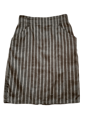 Jupe Crayon En Lin Penny Black