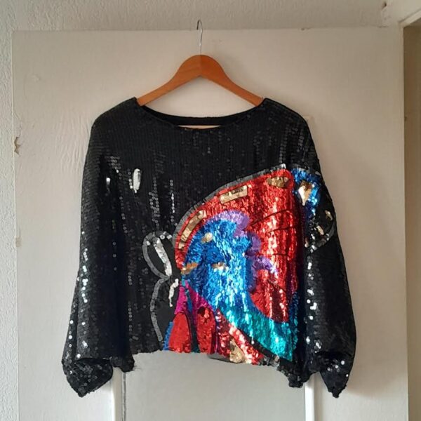 Haut Sequin Vintage Année 80 – Image 2