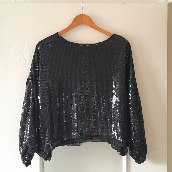 Haut Sequin Vintage Année 80 – Image 3