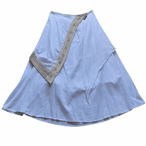 Jupe Trapèze En Coton Blanc Du Nil