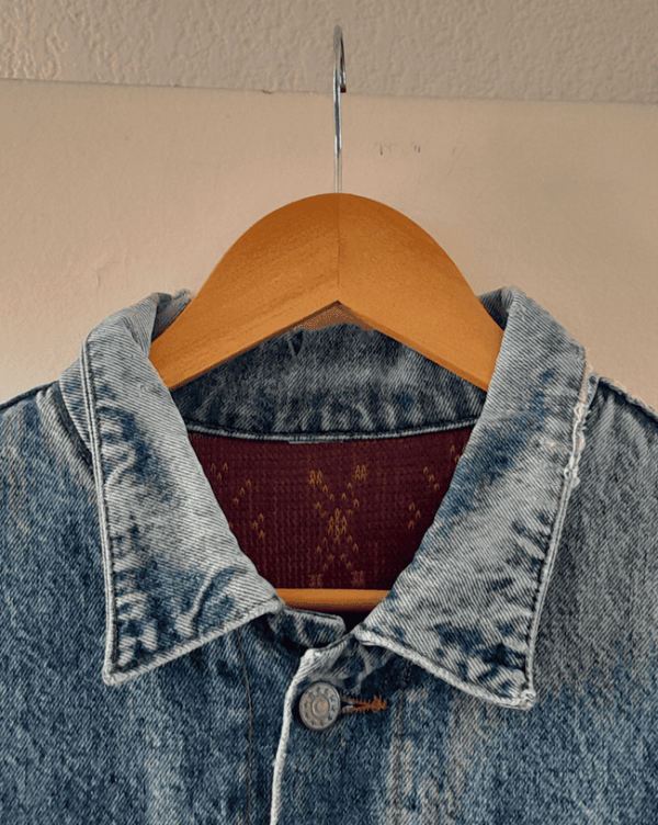 Veste en Jean Oversize Doublé Laine Aztèque – Image 5