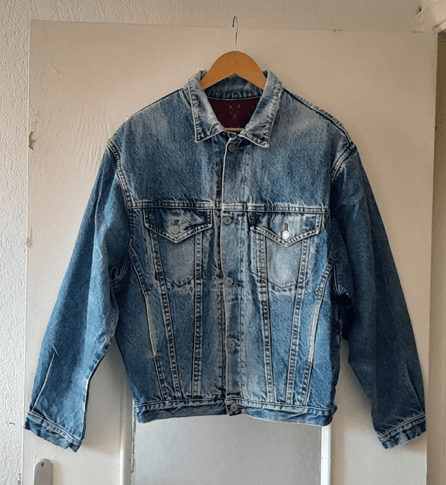Veste en Jean Oversize Doublé Laine Aztèque – Image 7