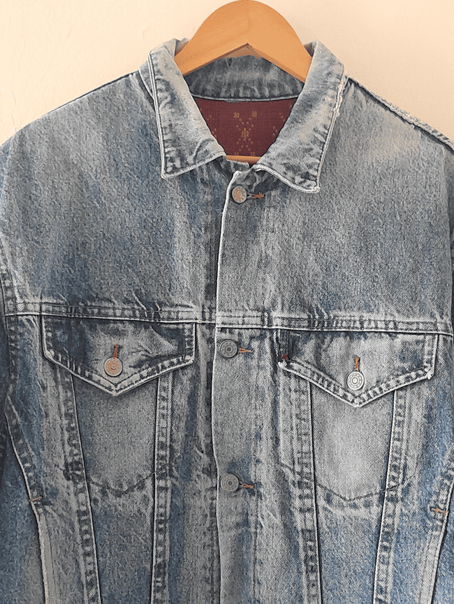 Veste en Jean Oversize Doublé Laine Aztèque – Image 10