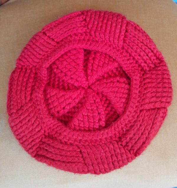 Béret Au Crochet En Laine Vintage – Image 2