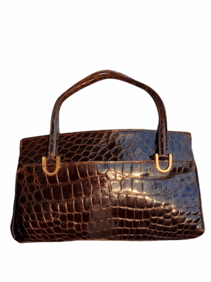 Sac à Main En Croco Vintage