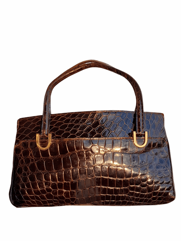 Sac à Main En Croco Vintage