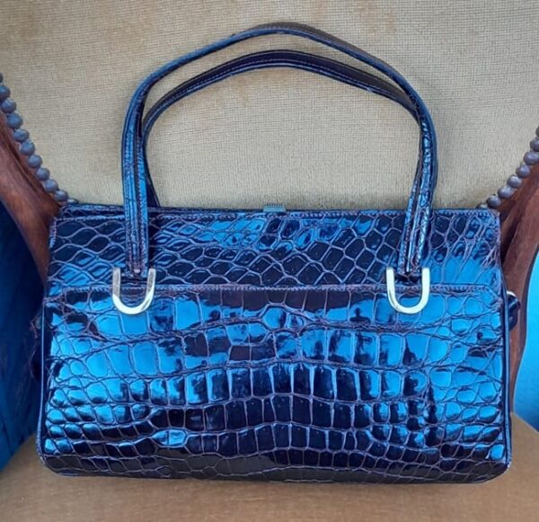 Sac à Main En Croco Vintage – Image 10