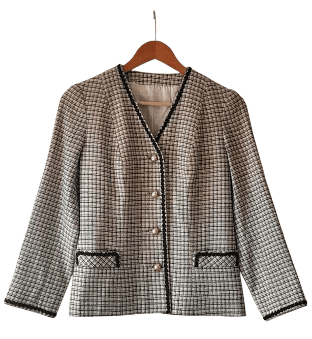 Veste Tweed Style Chanel Vintage
