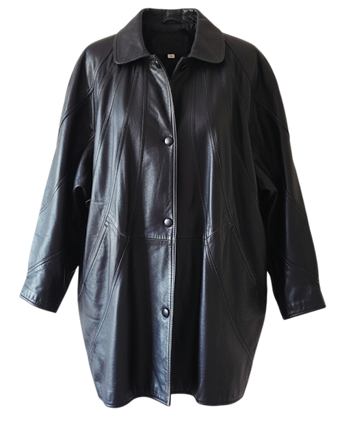 Manteau Femme Cuir Vintage 80s