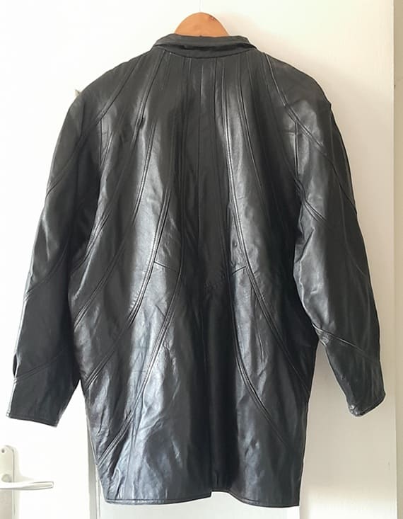 Manteau Femme Cuir Vintage 80s – Image 5