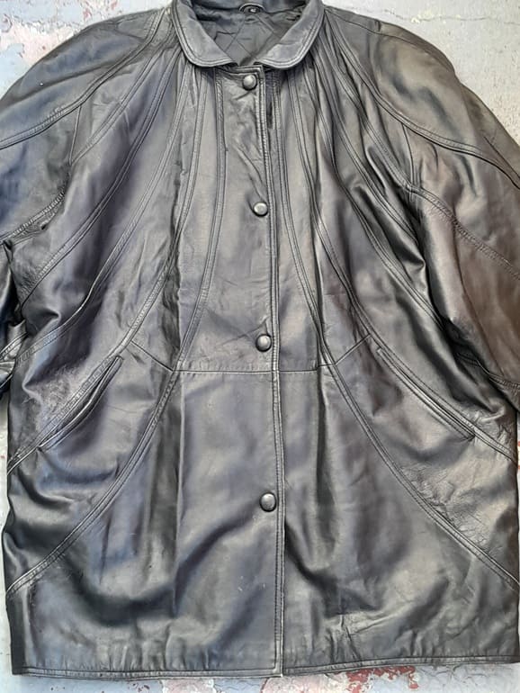 Manteau Femme Cuir Vintage 80s – Image 10