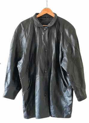 Manteau Femme Cuir Vintage 80s