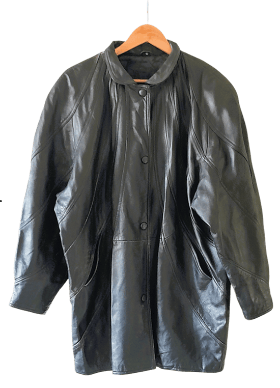 Manteau Femme Cuir Vintage 80s