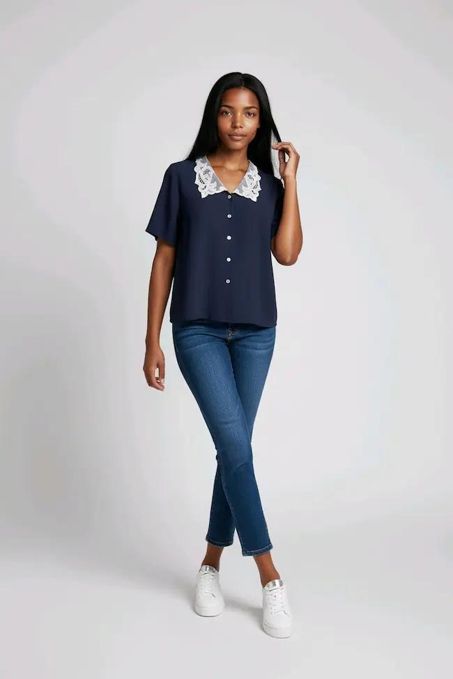 Chemisier Vintage Col Organza Canda – Image 6