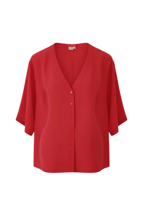 Haut En Soie Rouge Chacok