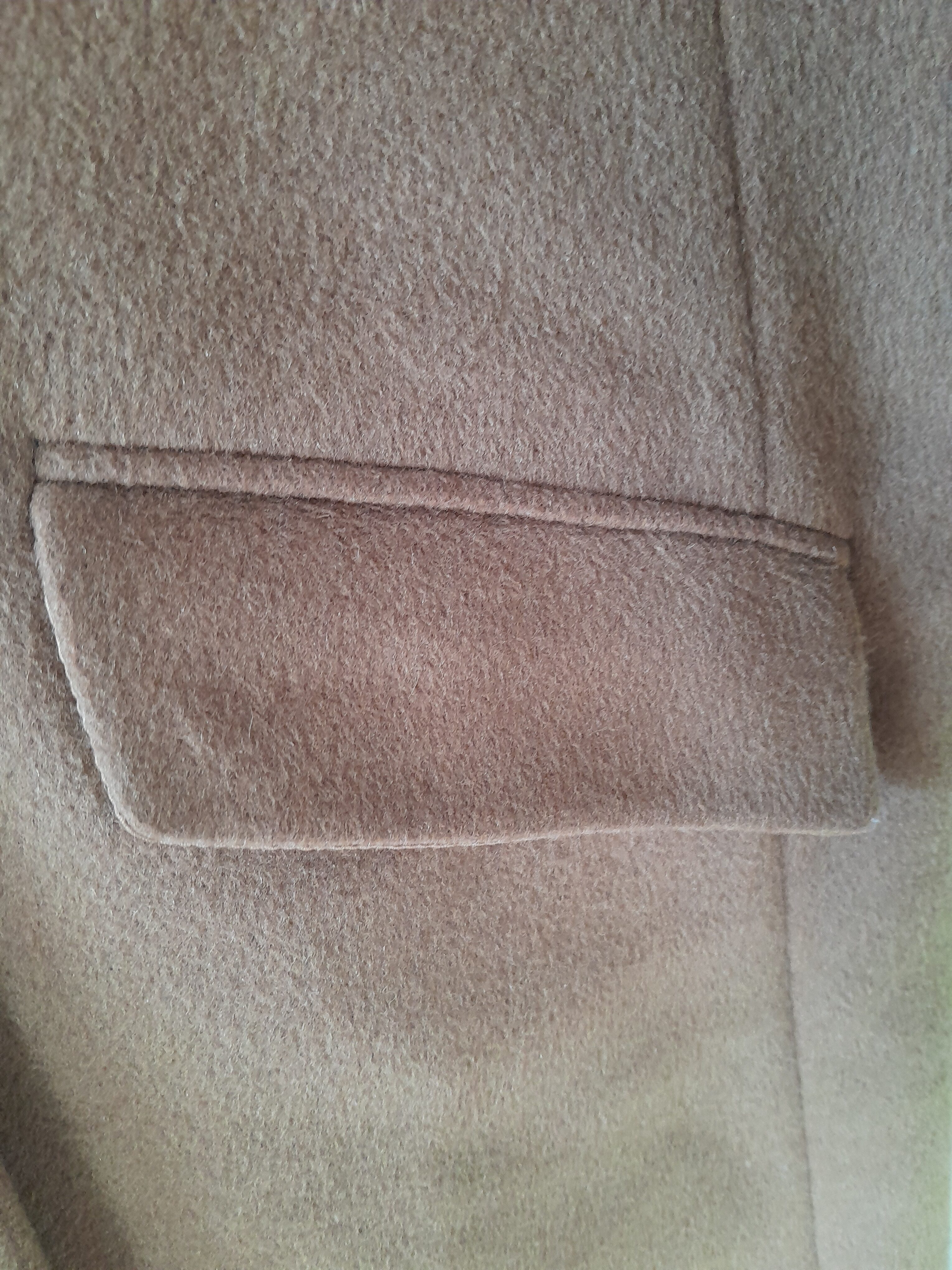 Manteau Croisé Luxe Camel Cachemire Vintage – Image 2