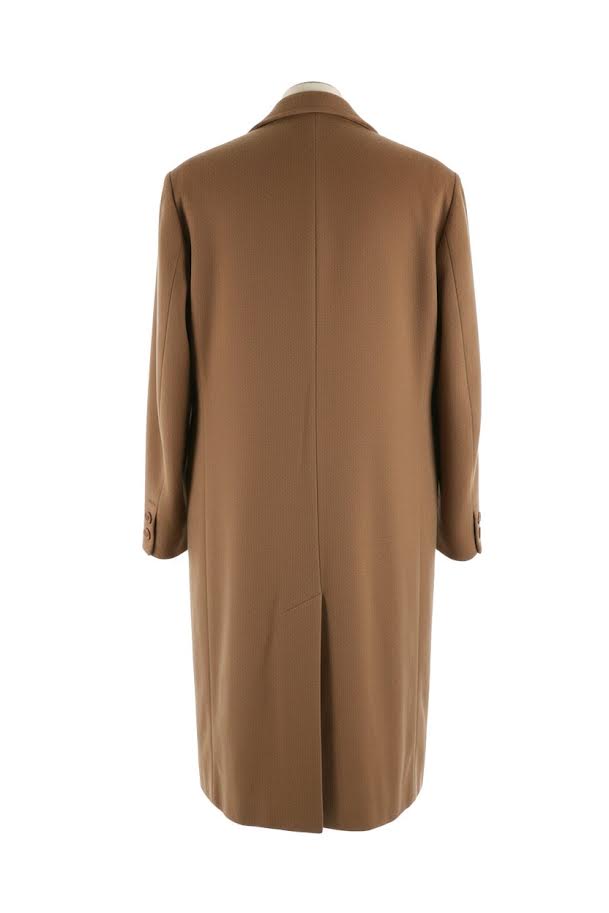 Manteau Croisé Luxe Camel Cachemire Vintage – Image 4