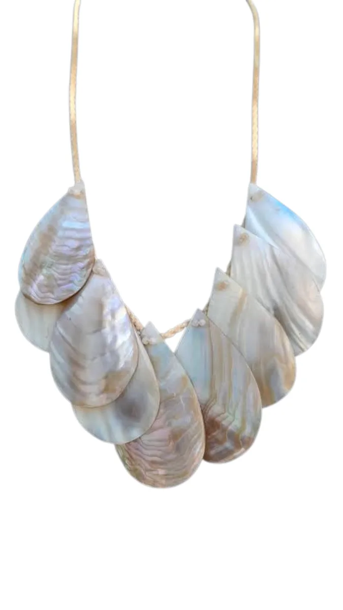 Collier Sautoir Nacre Véritable Vintage – Image 5