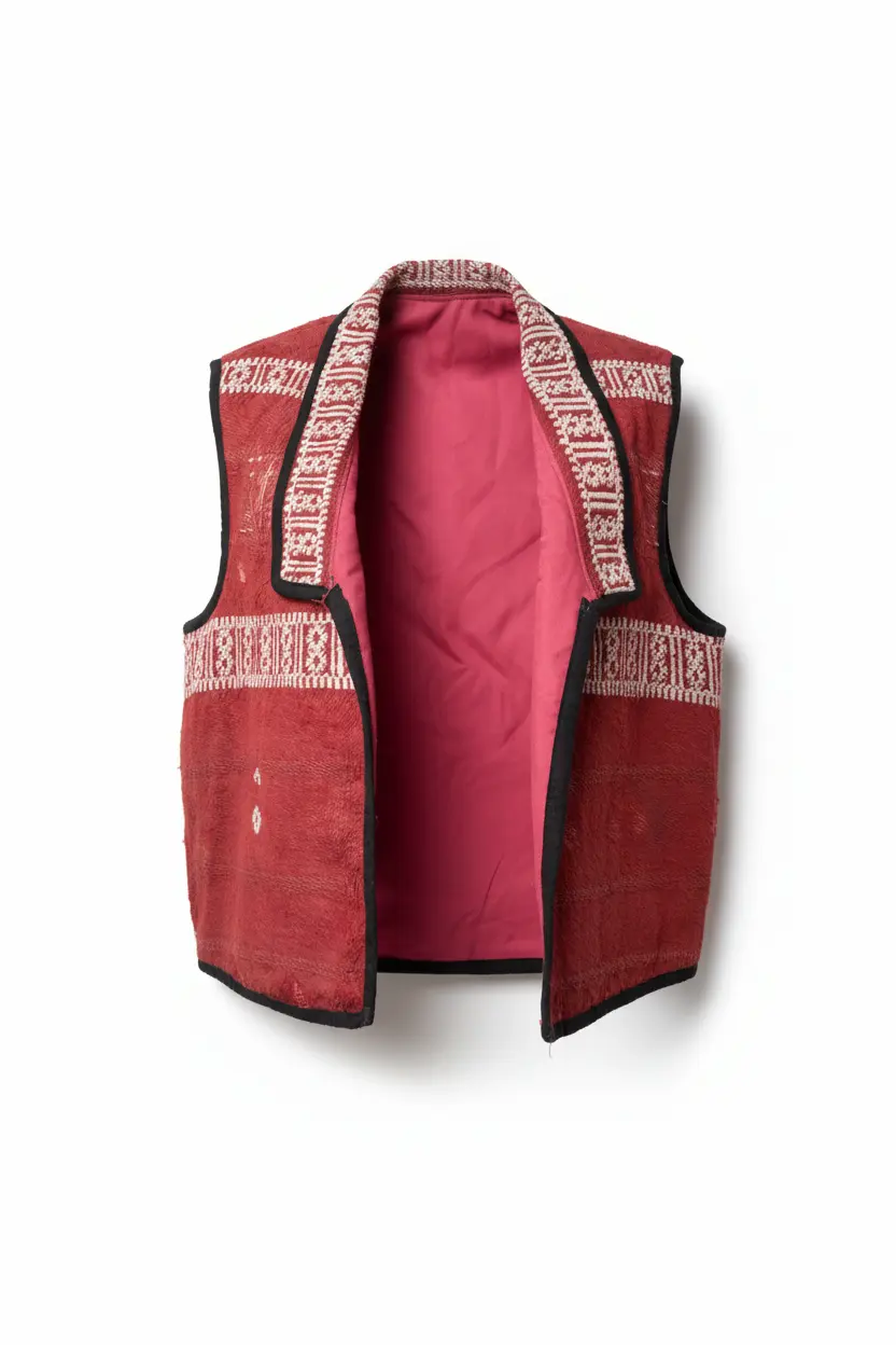 Gilet Sans Manches Artisanal Ethnique – Image 2