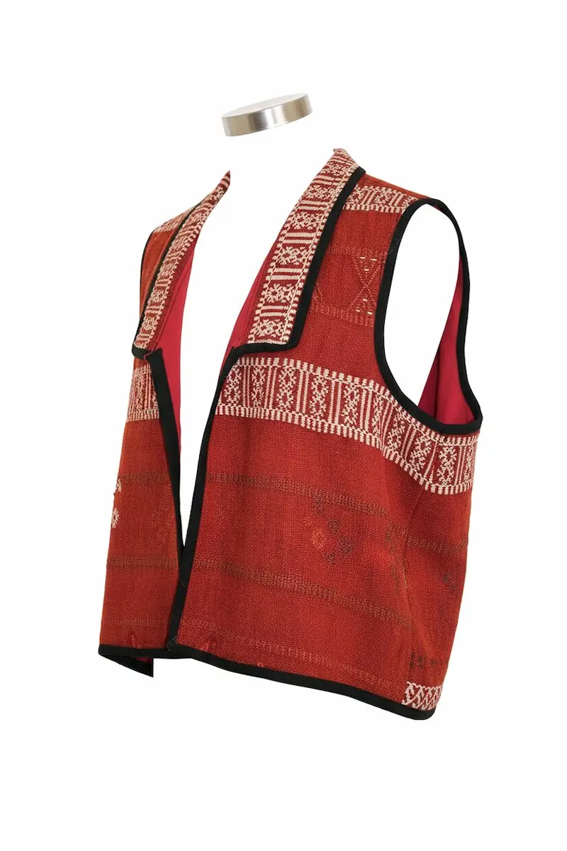 Gilet Sans Manches Artisanal Ethnique – Image 3