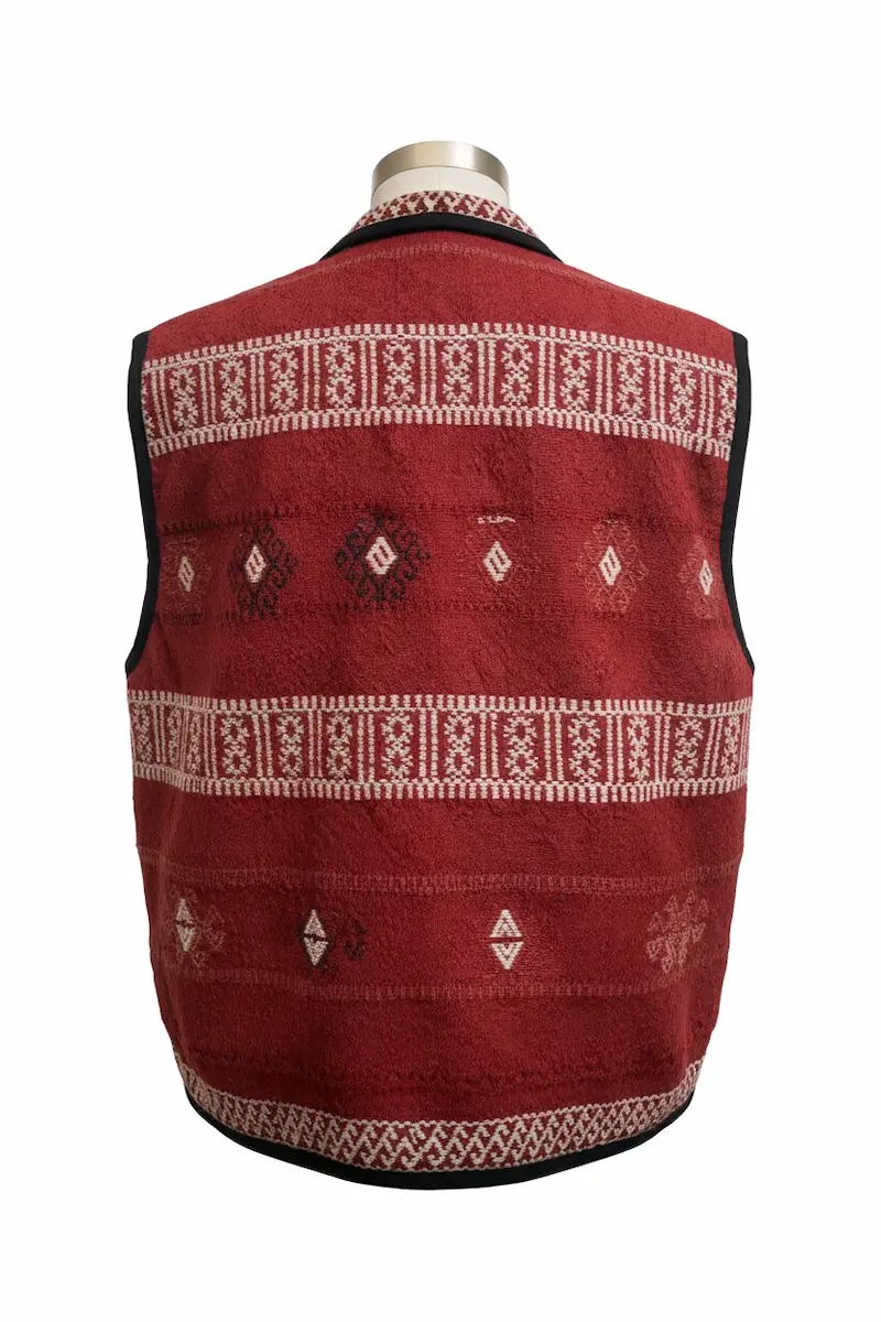 Gilet Sans Manches Artisanal Ethnique – Image 5