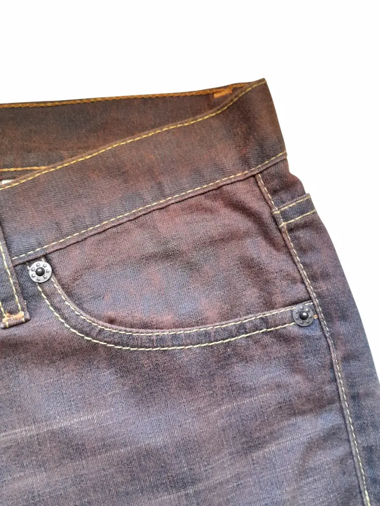 Jean patte d'eph marron Used Jeans vintage – Image 4