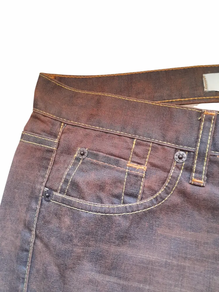 Jean patte d'eph marron Used Jeans vintage – Image 6