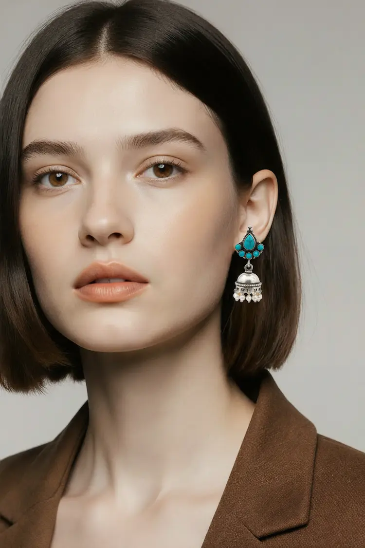 Bloucles D'oreilles Jhumka – Image 4