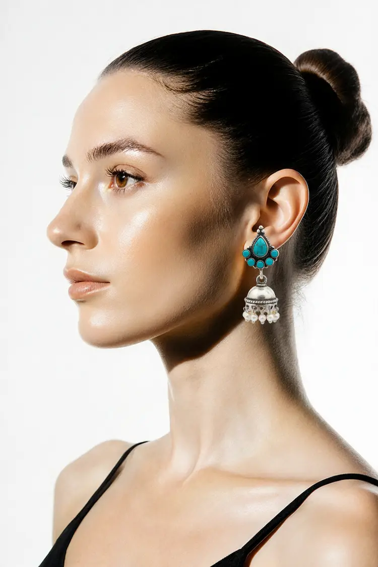 Bloucles D'oreilles Jhumka – Image 5