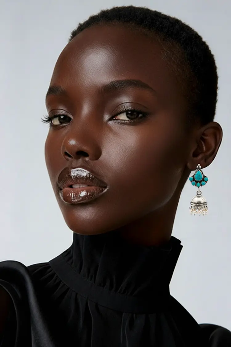 Bloucles D'oreilles Jhumka – Image 6