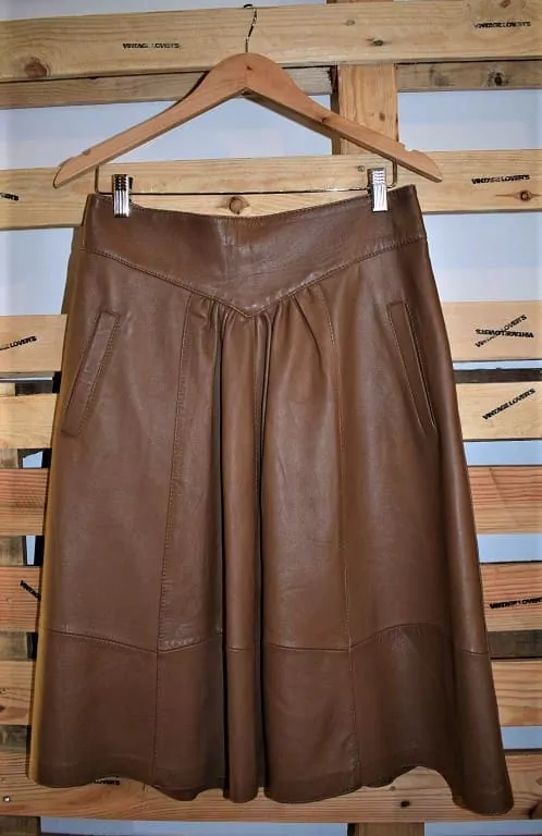 Jupe En Cuir Vintage – Image 2