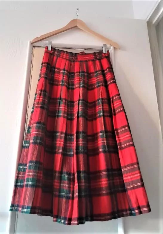 Jupe  Plissée En Laine Vintage – Image 4