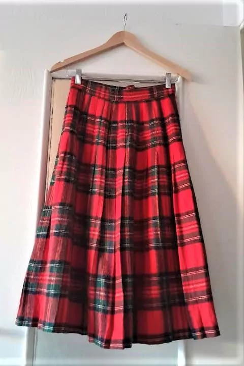 Jupe  Plissée En Laine Vintage – Image 6