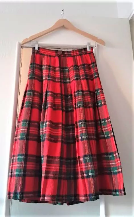 Jupe  Plissée En Laine Vintage – Image 5