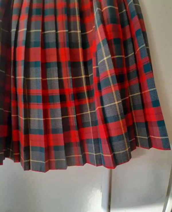 Jupe Midi Kilt plissée Tartan Vintage – Image 2