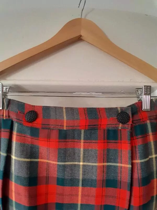 Jupe Midi Kilt plissée Tartan Vintage – Image 3