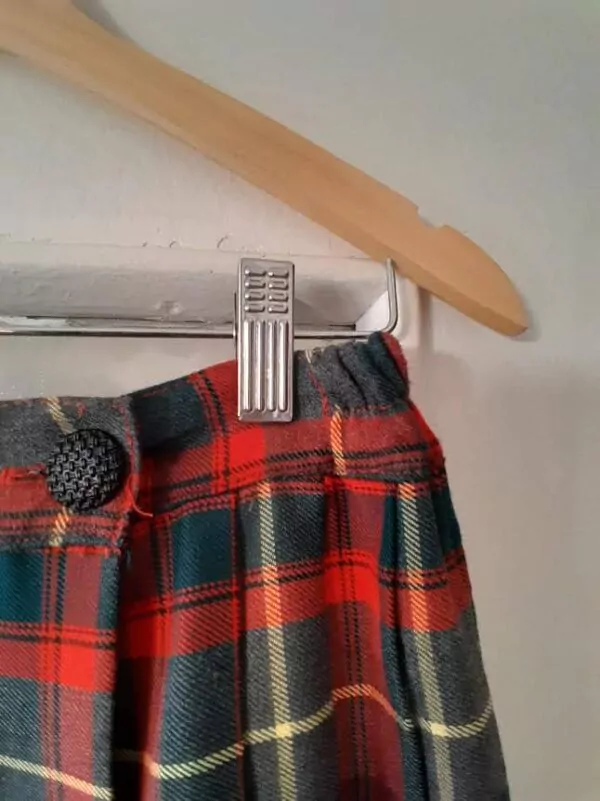 Jupe Midi Kilt plissée Tartan Vintage – Image 4