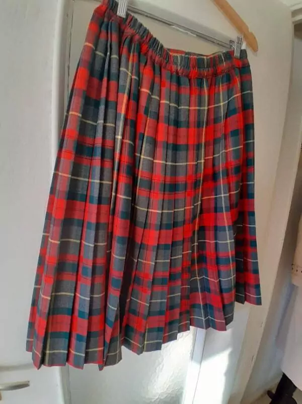 Jupe Midi Kilt plissée Tartan Vintage – Image 6
