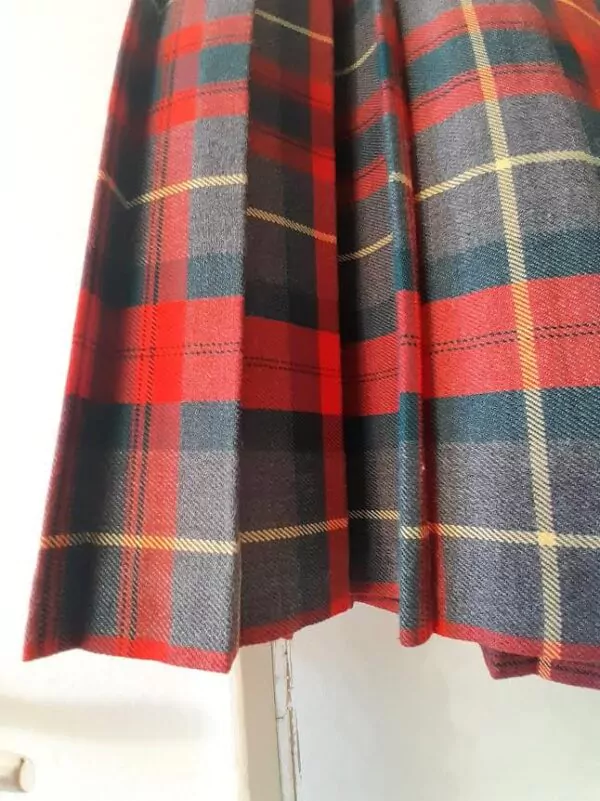 Jupe Midi Kilt plissée Tartan Vintage – Image 7