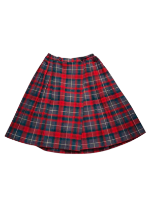 Jupe Midi Kilt plissée Tartan Vintage
