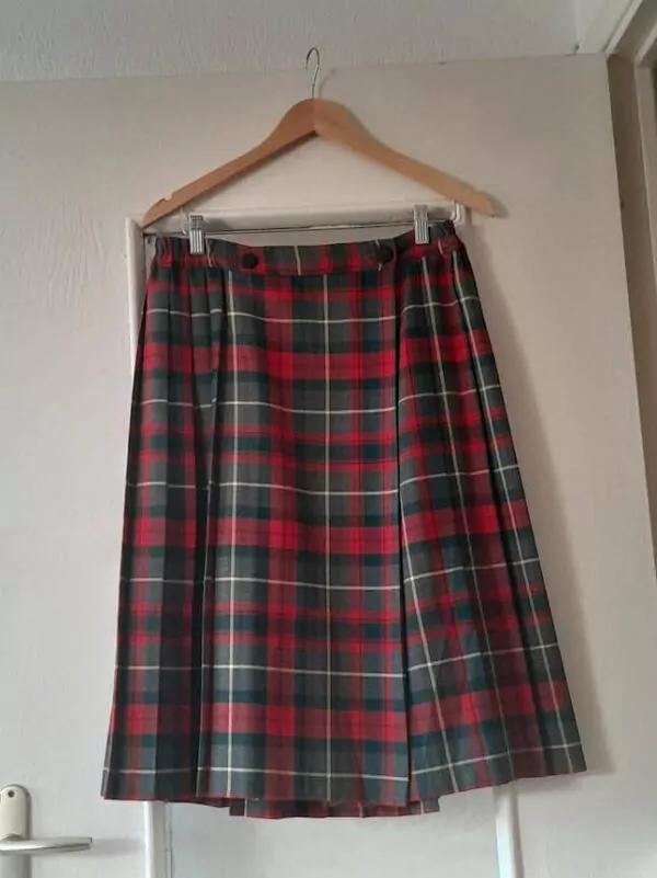 Jupe Midi Kilt plissée Tartan Vintage – Image 8