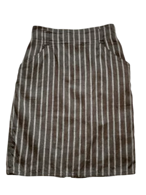 Jupe Crayon En Lin Penny Black