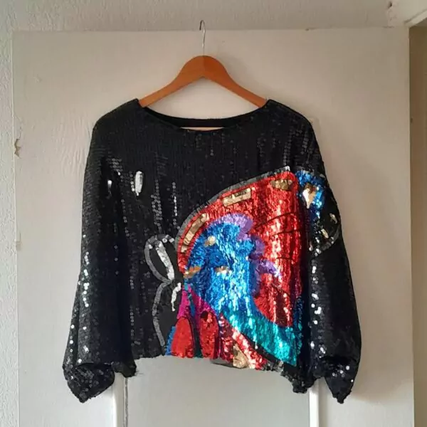 Haut Sequin Vintage Année 80 – Image 2